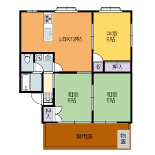 アジュールトレネA【1階】の間取り