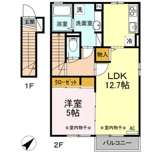 サンフラワー【2階】の間取り