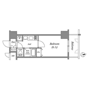 プレサンス心斎橋ザ スタイル【9階】の間取り