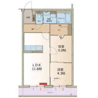 H.I.Sophia【2階】の間取り