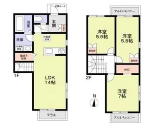 Grace Court III【2階】の間取り