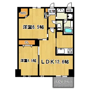 OUEST RIVIERE【3階】の間取り