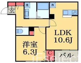 ウィンドテラス千葉寺【1階】の間取り