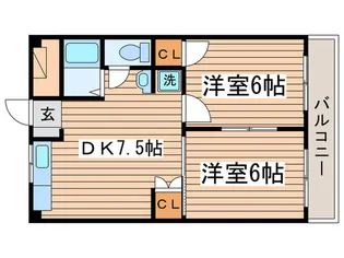 内堀マンション2【1階】の間取り