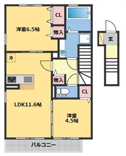 セルヴィスデエスプリ【2階】の間取り