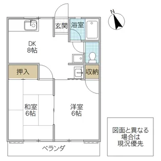 シティハイム共栄 C棟【2階】の間取り
