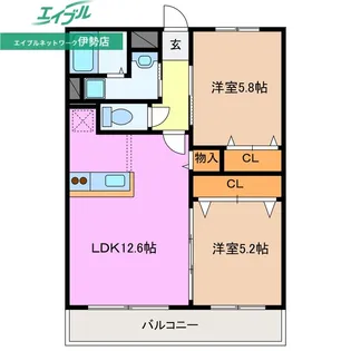 プランドール【2階】の間取り