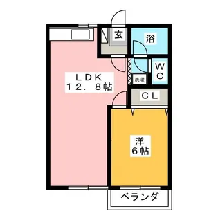 リバーサイドII【1階】の間取り