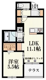 アミ・フルール【1階】の間取り