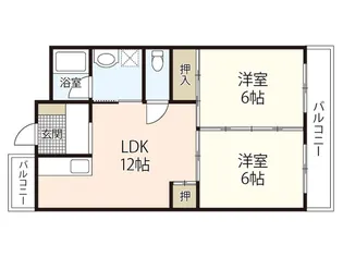 三石マンション【2階】の間取り