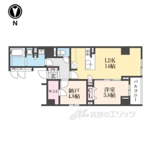 CALM河原町二条【5階】の間取り