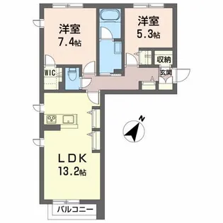 シャーメゾン泉ヶ丘【2階】の間取り