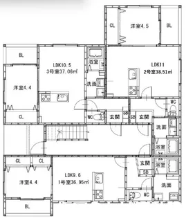 二日市中央2丁目AP(仮)【1階】の間取り