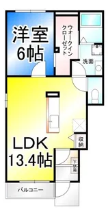 メリディアンベル稲葉【1階】の間取り