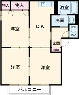 バリュージュ宮【1階】の間取り