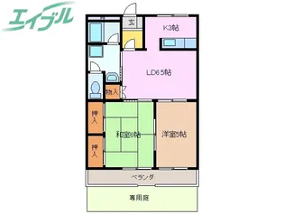 ピュアハイム B棟【1階】の間取り