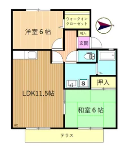 ベルフェアー【1階】の間取り