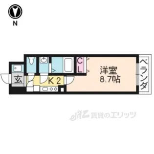 サンシティ烏丸高辻【8階】の間取り