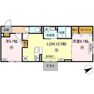 レーヴ・ウェル笠原Deux【1階】の間取り