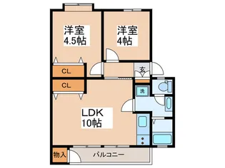 立川富士見町住宅25号棟【3階】の間取り