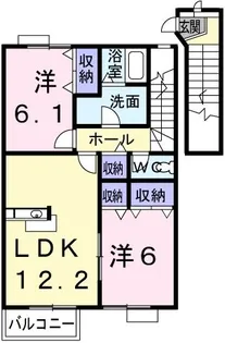 ラフレシール・メゾンI【2階】の間取り