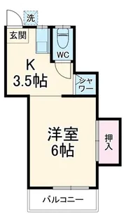 増井荘【2階】の間取り