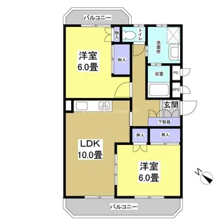 ブライティ西伊場【2階】の間取り