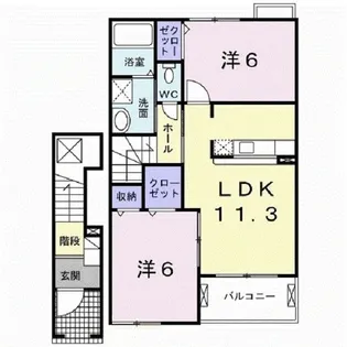 リュミエールB【2階】の間取り