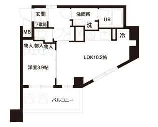 レジディア白金高輪【4階】の間取り
