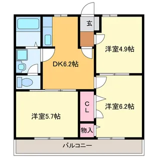 アインパール【2階】の間取り