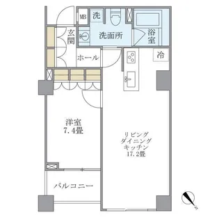 KDXレジデンス西原【1階】の間取り
