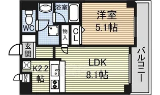 FS.幅下【6階】の間取り