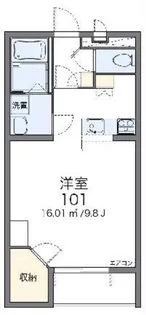 レオパレスコスモスカイII【3階】の間取り