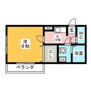 エルレーブII【1階】の間取り