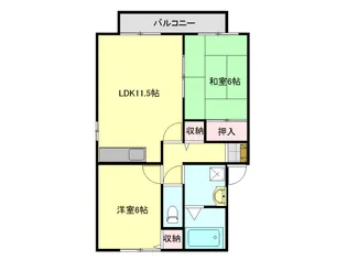 メゾンドイリス【1階】の間取り