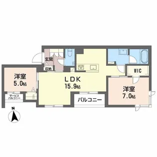 輝 阪南町【2階】の間取り