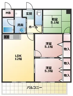 グローバルK【3階】の間取り