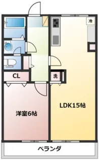 西ハイツ【1階】の間取り