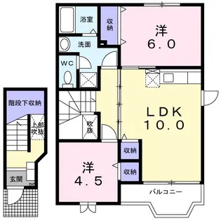 グリーングラスB【2階】の間取り