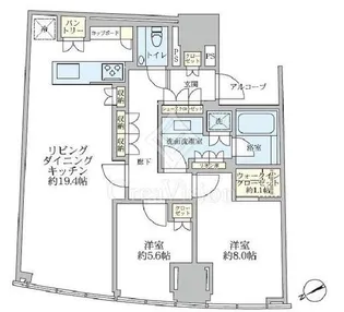 パークコート青山ザタワー【15階】の間取り