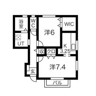 ブルックスタウンB棟【1階】の間取り
