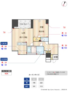 S FORT警固タワー【8階】の間取り