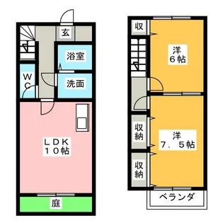 DUPLEX伊藤 A棟【2階】の間取り