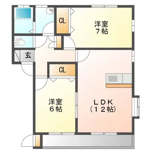 フォレストパークB【2階】の間取り