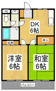 キャッスルハイツ【2階】の間取り