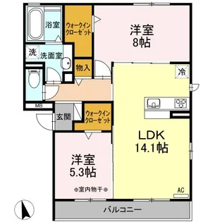 フォルビート【3階】の間取り