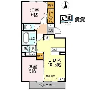 ウィルコート小郡給領町 B棟【1階】の間取り