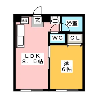 ハイツミヤモト【1階】の間取り