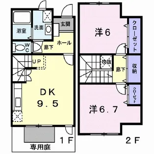 メゾン チドリ【1階】の間取り