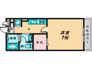 セジュールオッツ八戸ノ里【3階】の間取り